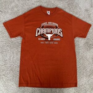 Vtg Y2K AAA Texas Longhorns 2005 National Champions Football Shirt Mens L Orange